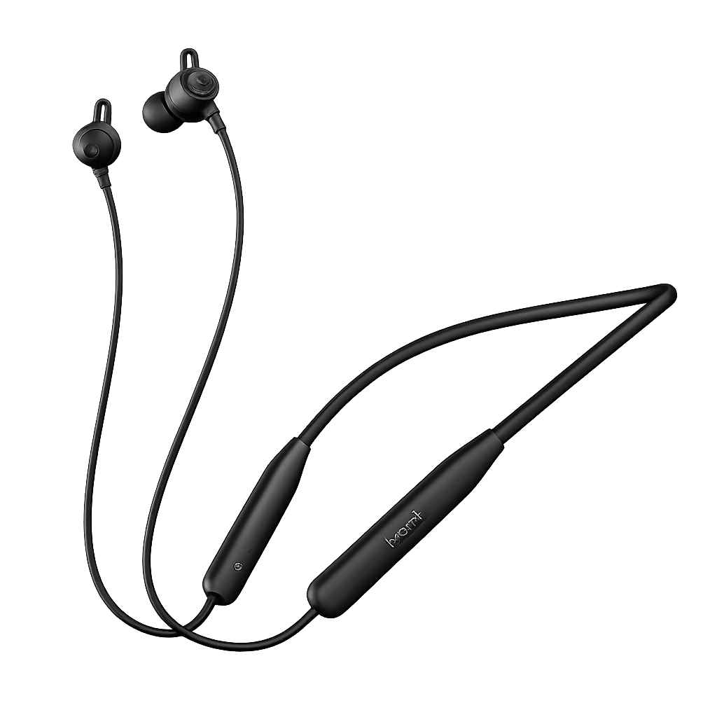 boAt Rockerz 200 In Ear Wireless Neckband with 60 hours Playback Time, 10 mm boAt Signature Sound Drivers and IPX5 Rating (Active Black)