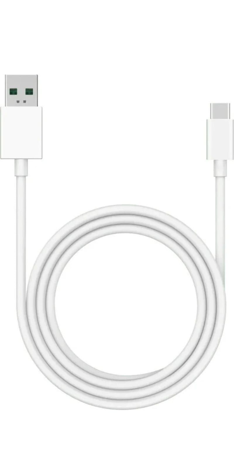 realme USB Type C Cable 100 cm DL129 (Compatible with Mobile Phones with SuperVooC Charging Input, White)