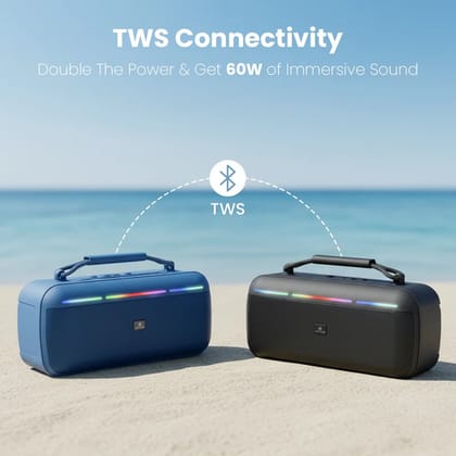 LAPCARE Roxx 30W Portable Party Speaker with RGB Lights & TWS Function - Blue (AXM-001) LAPCARE Roxx 30W Portable Party Speaker with RGB Lights & TWS Function - Blue (AXM-001)