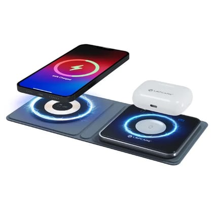 Lapcare VIO 2 IN 1 Wireless Charging Stand With Multiple Protection (LWC-663) Lapcare VIO 2 IN 1 Wireless Charging Stand With Multiple Protection (LWC-663)