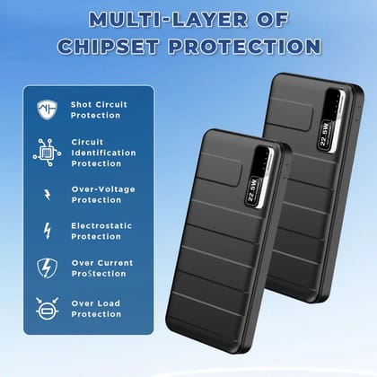 Lapcre Blaze 22.5W Fast Charging 10000mah Power Bank Black (LPB-015) Lapcre Blaze 22.5W Fast Charging 10000mah Power Bank Black (LPB-015)