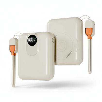 Lapcare Life 10000mAh Pocket Power Bank With 15W Mag-Safe Charging & Type C , Lightning cable (LOX-230) Lapcare Life 10000mAh Pocket Power Bank With 15W Mag-Safe Charging & Type C , Lightning cable (LOX-230)