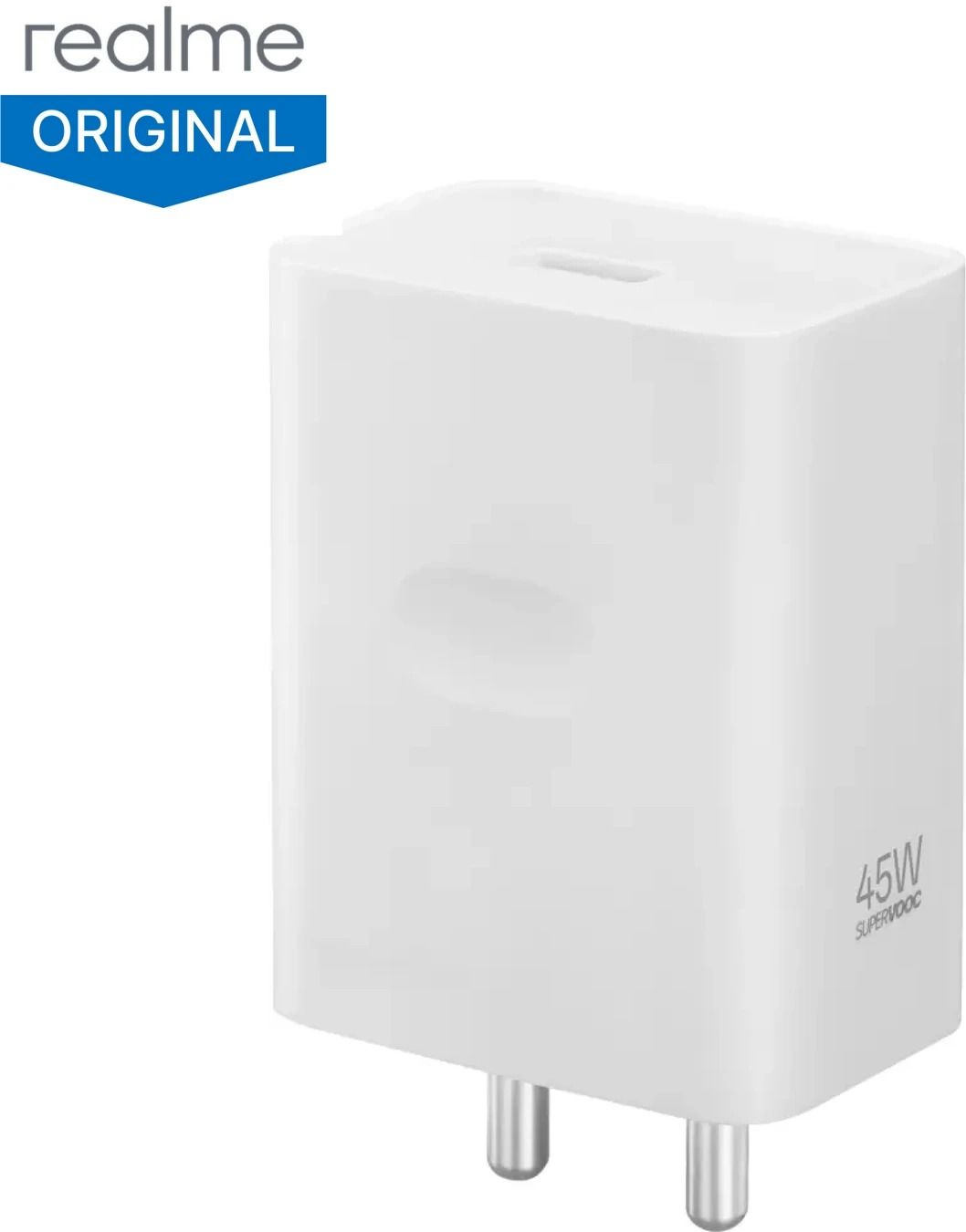Realme 45 W SuperVOOC 5 A Wall Charger for Mobile (White)