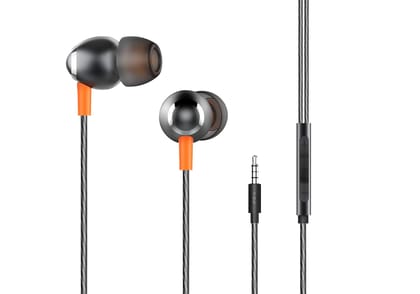 itel IEP-51 Wired Earphone with in-line Mic, 3.5mm Audio Jack, Tangle Free Design, Polished Metal Buds, 10mm Real Bass Drivers, Music & Call Control - Black itel IEP-51 Wired Earphone with in-line Mic, 3.5mm Audio Jack, Tangle Free Design, Polished Metal Buds, 10mm Real Bass Drivers, Music & Call Control - Black